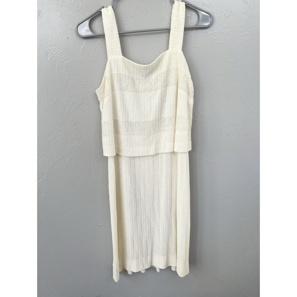 Joseph Ribkoff Womens Sleeveless Size Small 6 White Sheath Dress